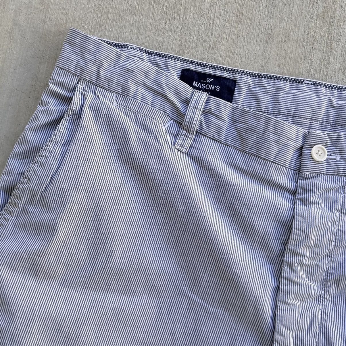 Mason's Em’s Of Masons Shorts Men Size 54 Seersucker Striped Casual Size US 38 / EU 54 - 2 Thumbnail