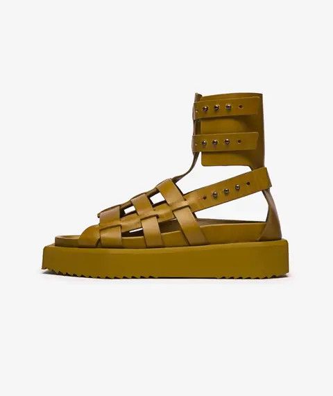 Rick Owens o1y0126 Gladiator Sandals in Gold Size US 7 / IT 37 - 1 Thumbnail