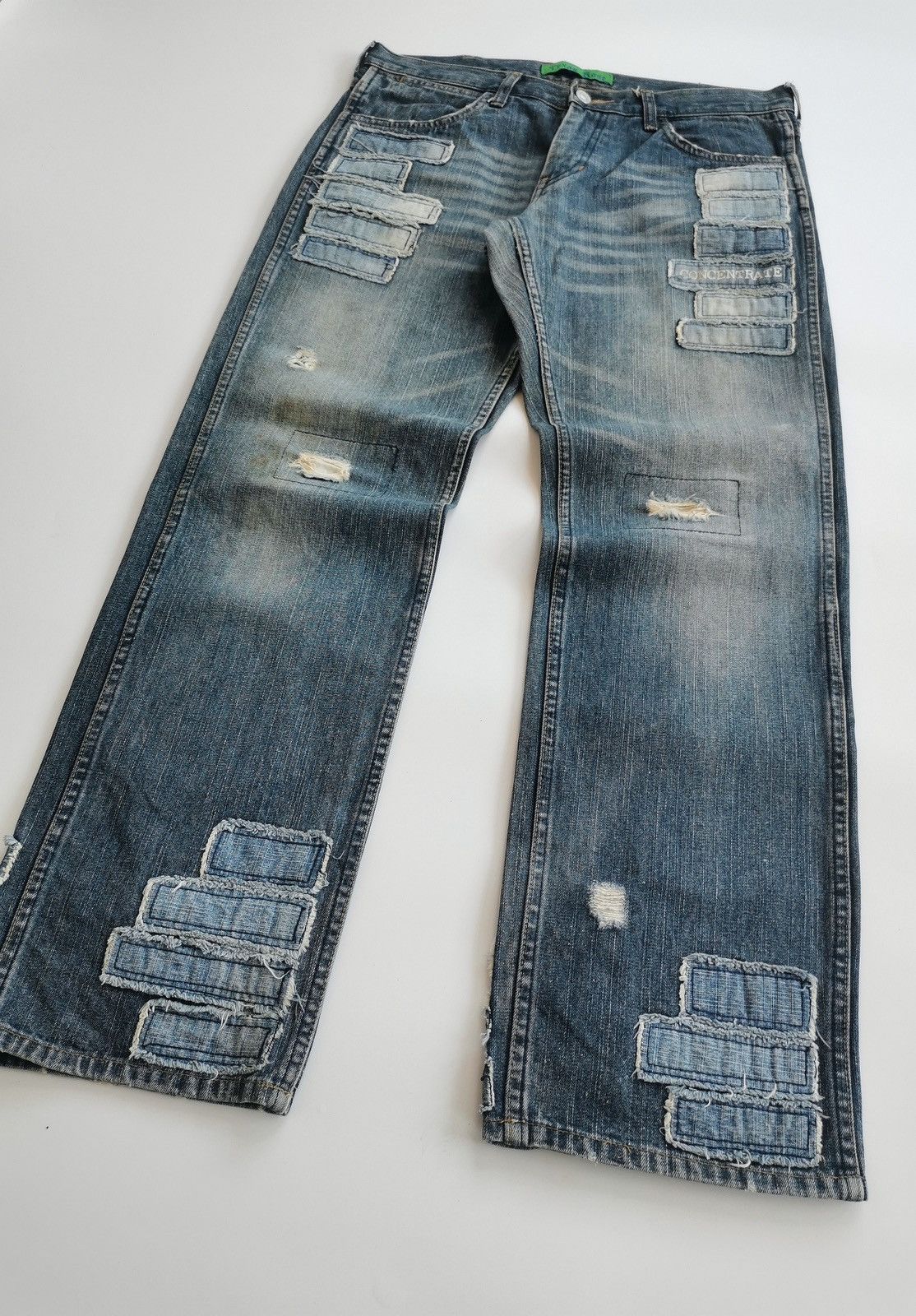 Kapital Texas Rose Patchwork Detailed Concentrate Distressed Jeans Size US 32 / EU 48 - 6 Thumbnail