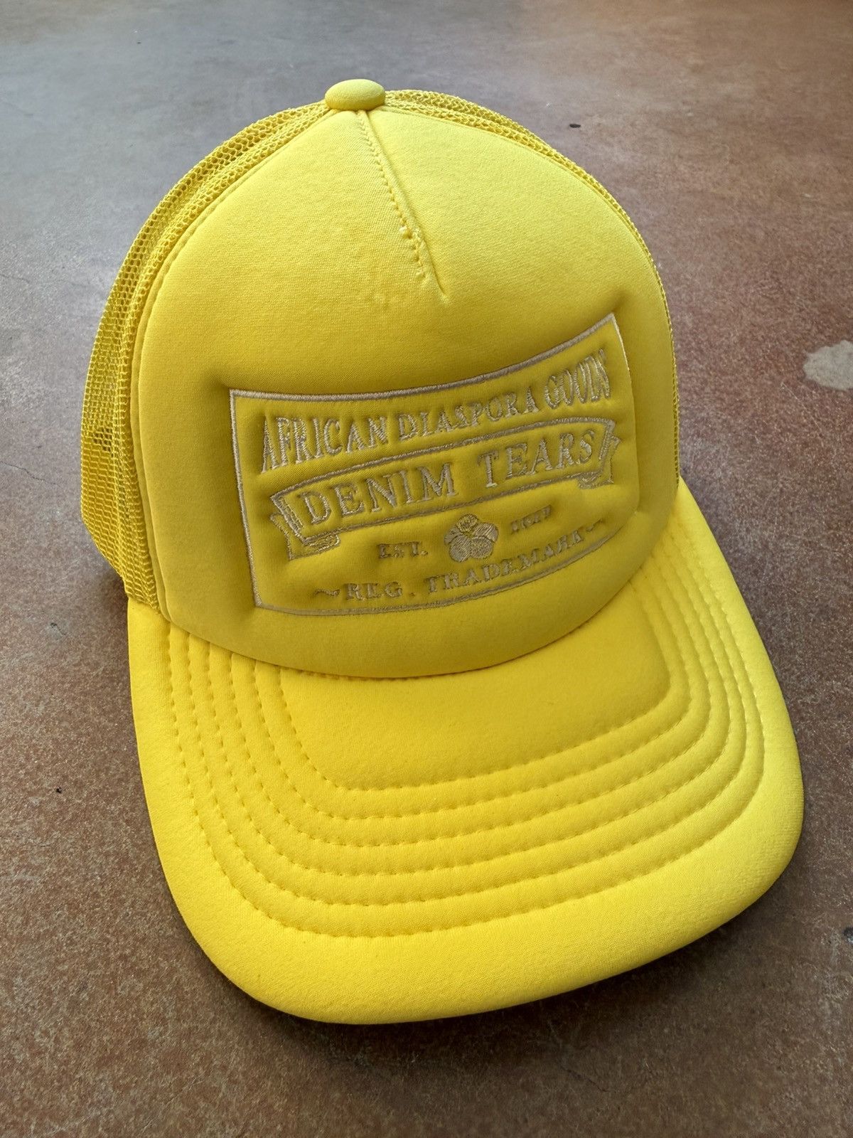 DENIM TEARS Denim Tears ADG Trucker Hat Yellow Size ONE SIZE - 1 Thumbnail