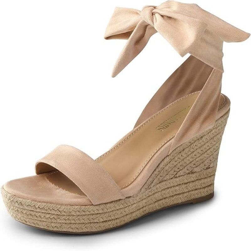 Other Dream Pairs Women's Size 9 Tan Faux Suede Wedge Espadrilles Size US 9 / IT 39 - 1 Thumbnail