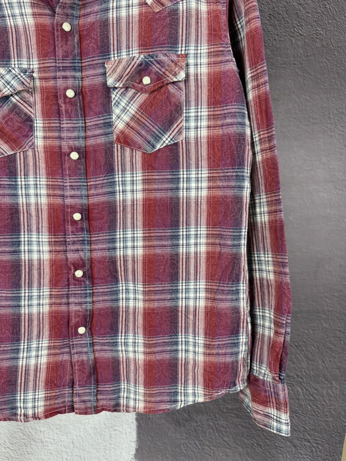 Flannel Gembony Japanese style red flannel vintage checkered shirt Size US L / EU 52-54 / 3 - 6 Thumbnail