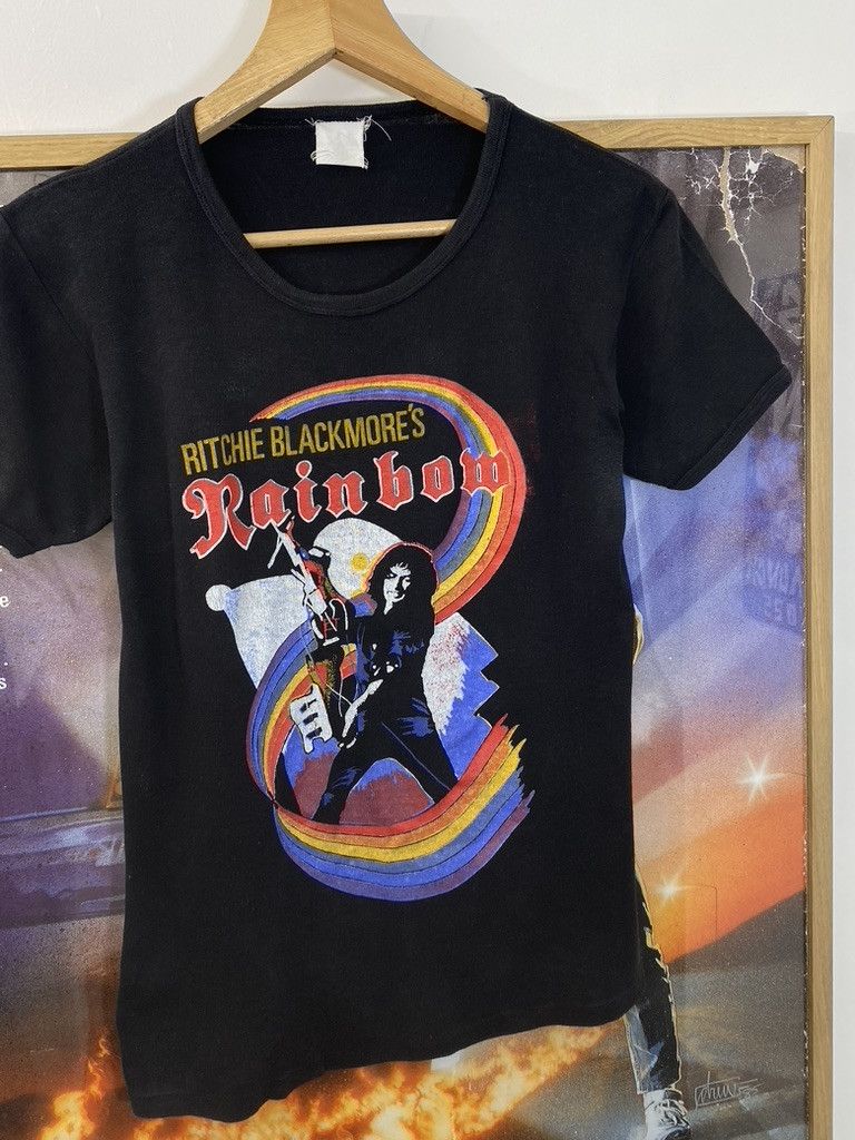 Band Tees × Rainbow × Vintage 1981 Rainbow Difficult To Cure World Tour Concert Band Tee Size US M / EU 48-50 / 2 - 4 Thumbnail