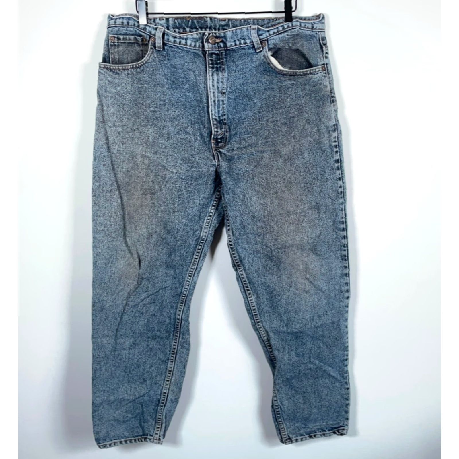Levi's VINTAGE Levi's 550 Jeans Mens 40 x 29 Acid Wash Blue Denim USA Made Slim Tapered 80s 90s Grunge Retro Classic Mens Size US 40 / EU 56 - 2 Thumbnail