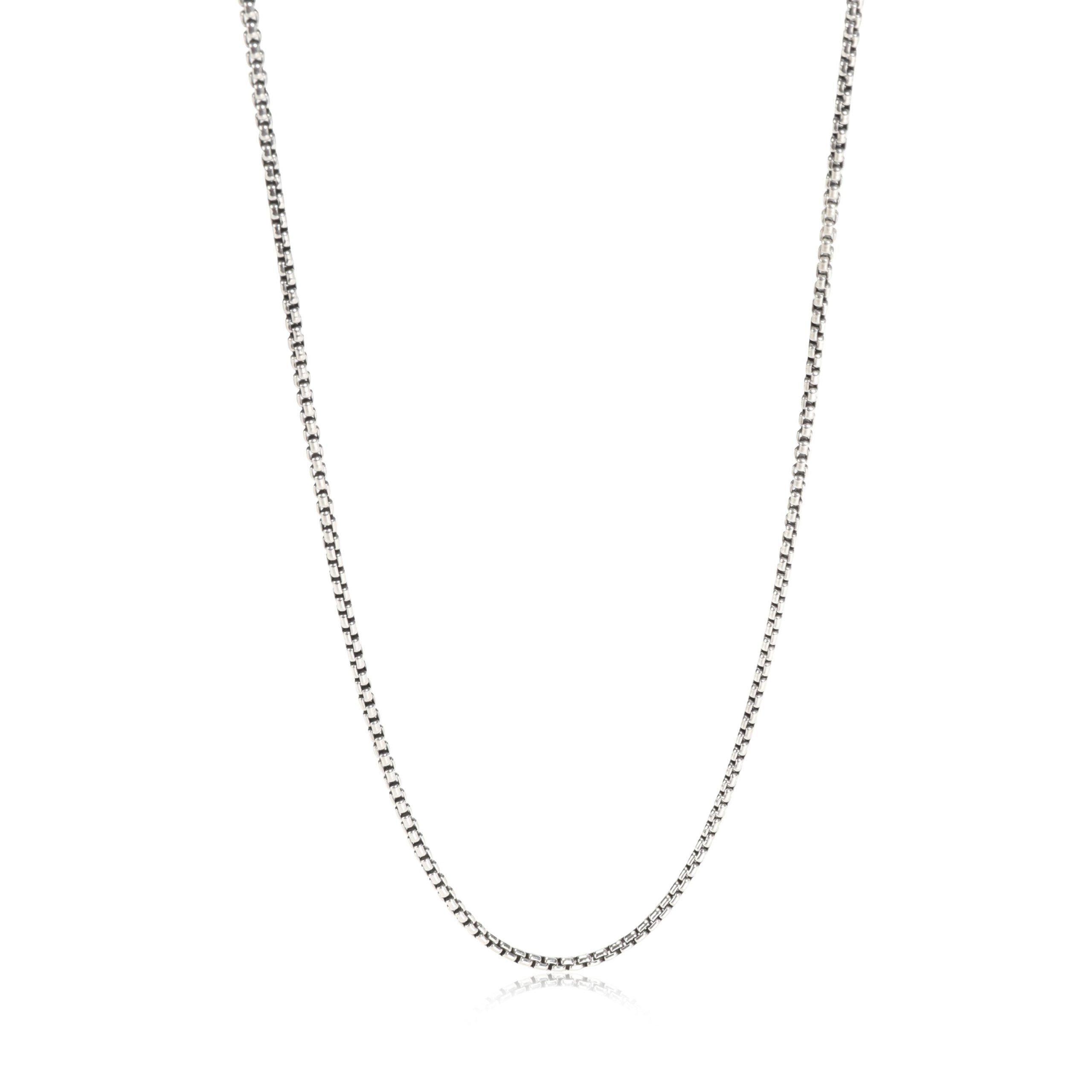 David Yurman Baby Box Chain Necklace in Sterling Silver