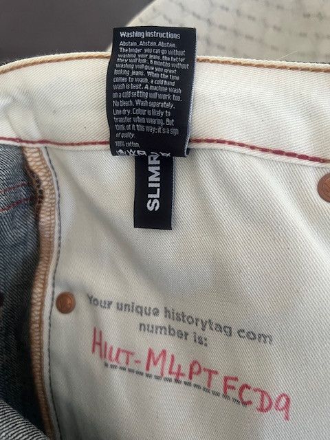 Hiut Denim Co. HIUT SLIMR WHITE SELVEDGE Size US 34 / EU 50 - 7 Thumbnail