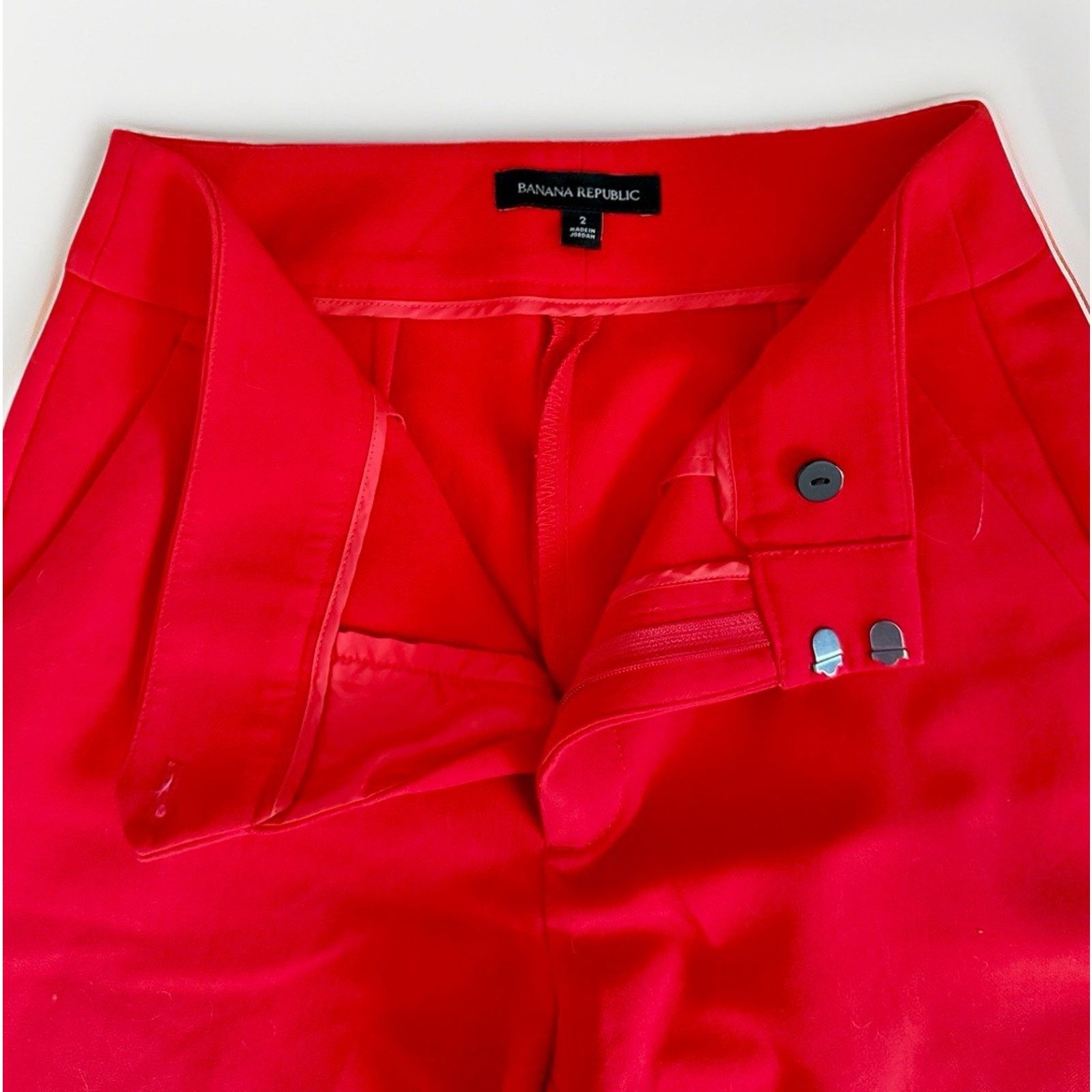 Banana Republic Banana Republic Red Slim Flare Pants Size 2 Women's Size 26" / US 2 / IT 38 - 2 Thumbnail
