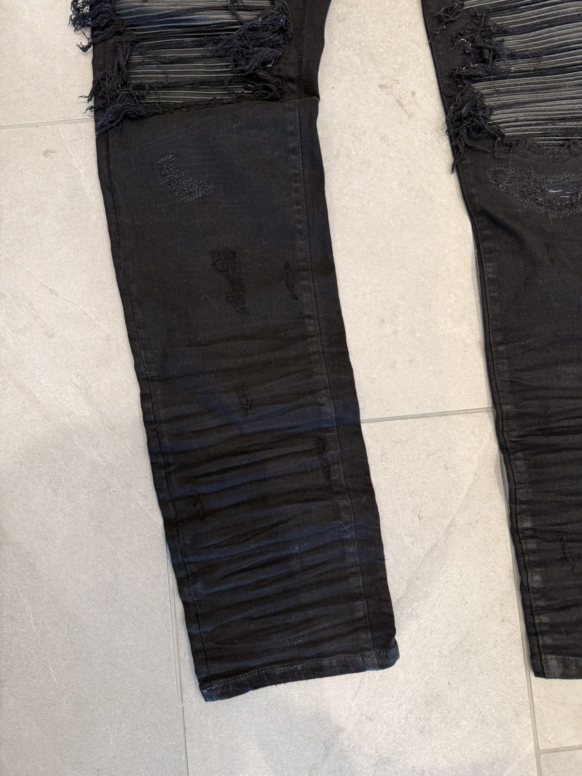 Amiri Amiri Jean Mx1 Patchwork Distressed Denim Jeans Size US 34 / EU 50 - 3 Thumbnail
