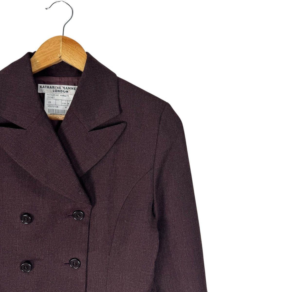 Katharine Hamnett London ☀️KATHARINE HAMNETT LONDON DOUBLE BREASTED BLAZER COAT Size M / US 6-8 / IT 42-44 - 5 Thumbnail