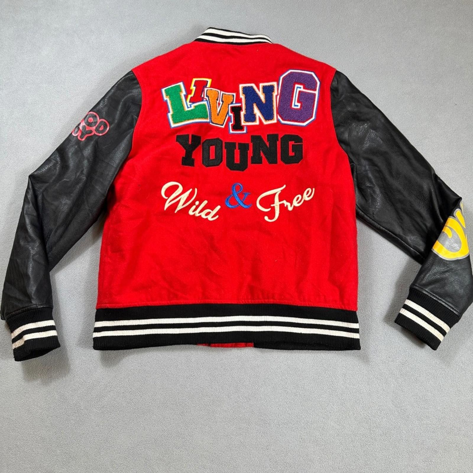 Other Bleecker & Mercer Varsity Jacket Men's M Red Black Letterman Size US M / EU 48-50 / 2 - 2 Thumbnail