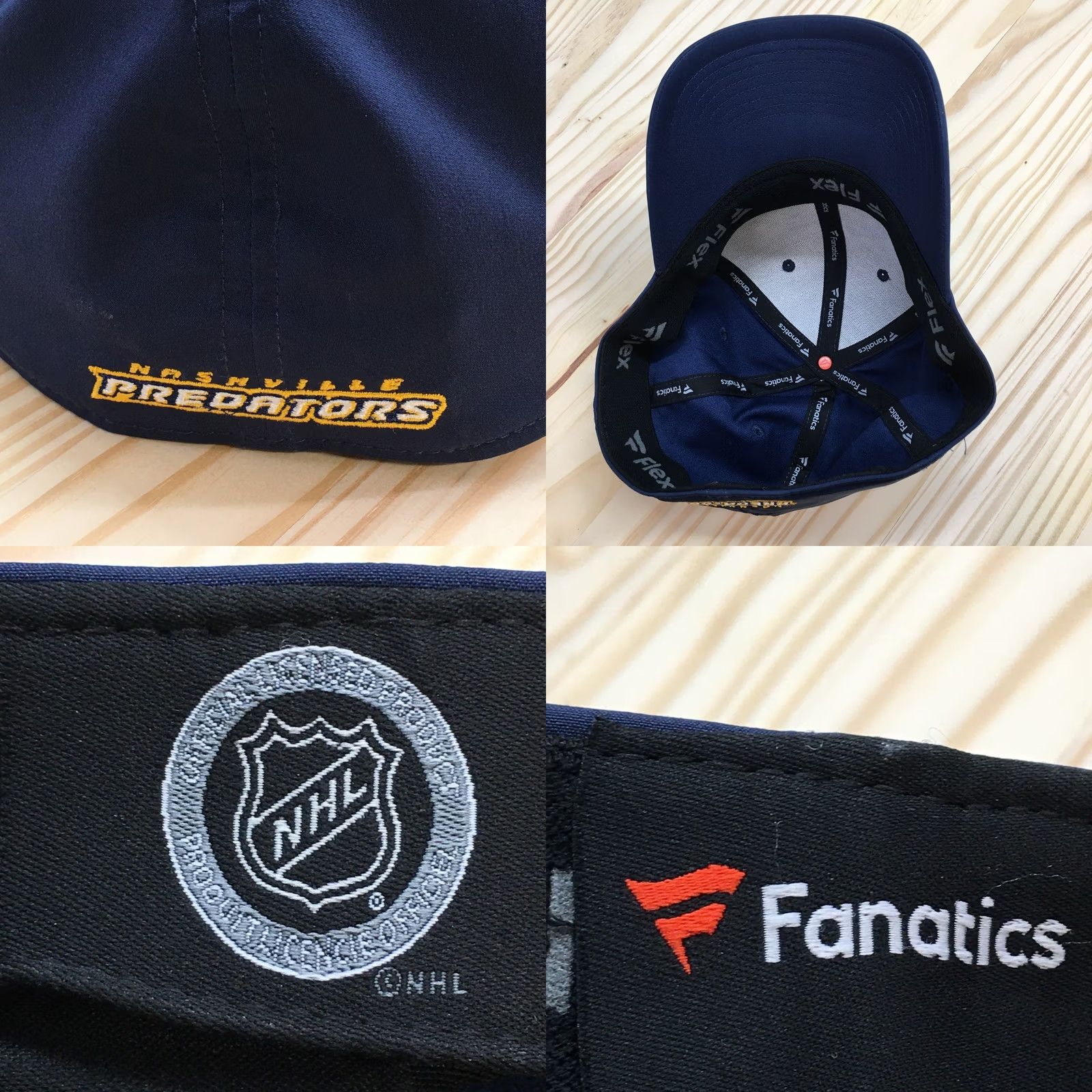 Vintage Nashville Predators Fanatics NHL Baseball Cap Unisex Blue M-L Fitted Embroidered Size ONE SIZE - 8 Thumbnail