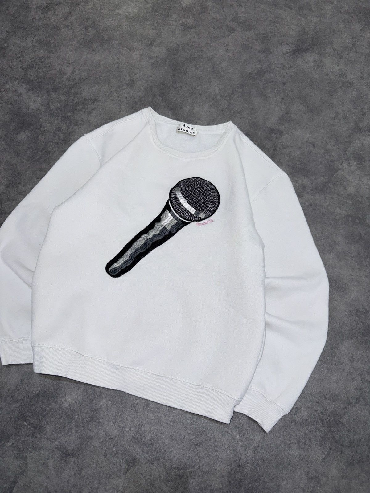 Acne Studios White crewneck ss15 sweatshirt microphone united arrows Size L / US 10 / IT 46 - 3 Thumbnail