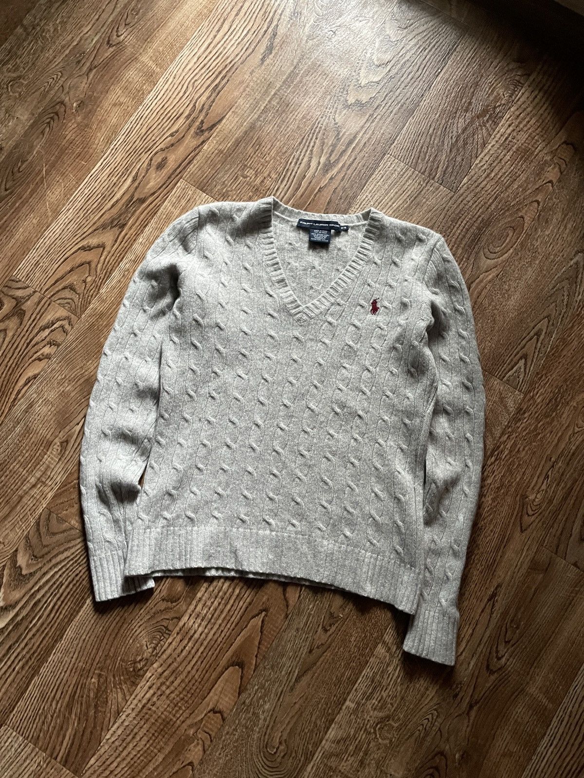 Polo Ralph Lauren Gray Knitted Polo Ralph Lauren Sweater merino wool Size M / US 6-8 / IT 42-44 - 1 Thumbnail