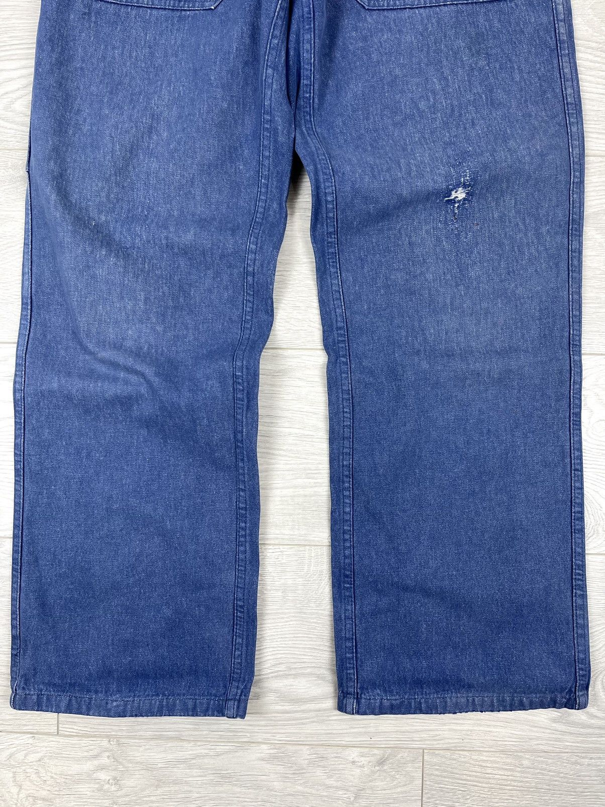 Le Laboureur Le Laboureur Vintage Blue Distressed Fade French Work Pants Size US 31 - 2 Thumbnail