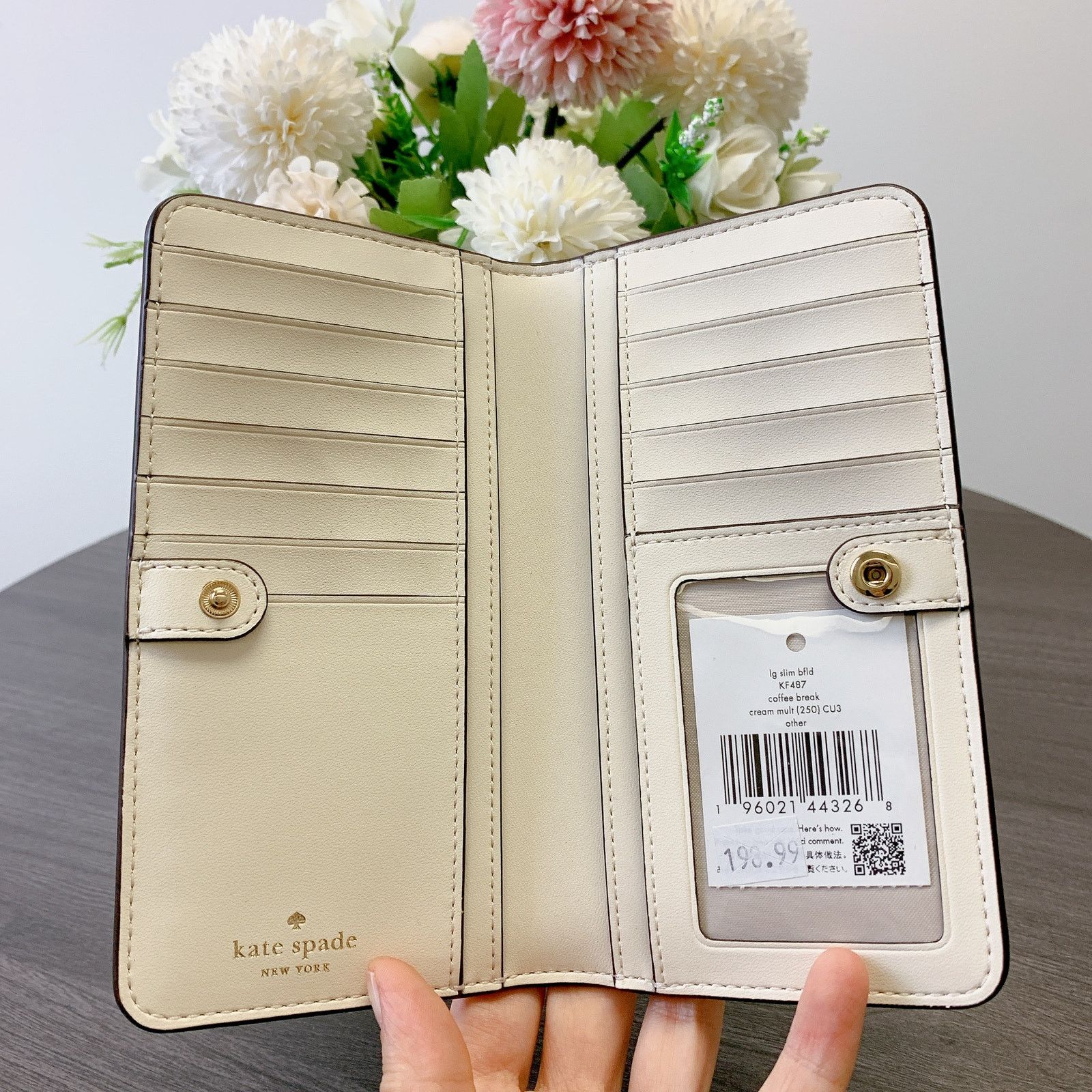 Kate Spade Kate Spade KF487 Coffee Break Large Slim Bifold Wallet Size ONE SIZE - 5 Thumbnail