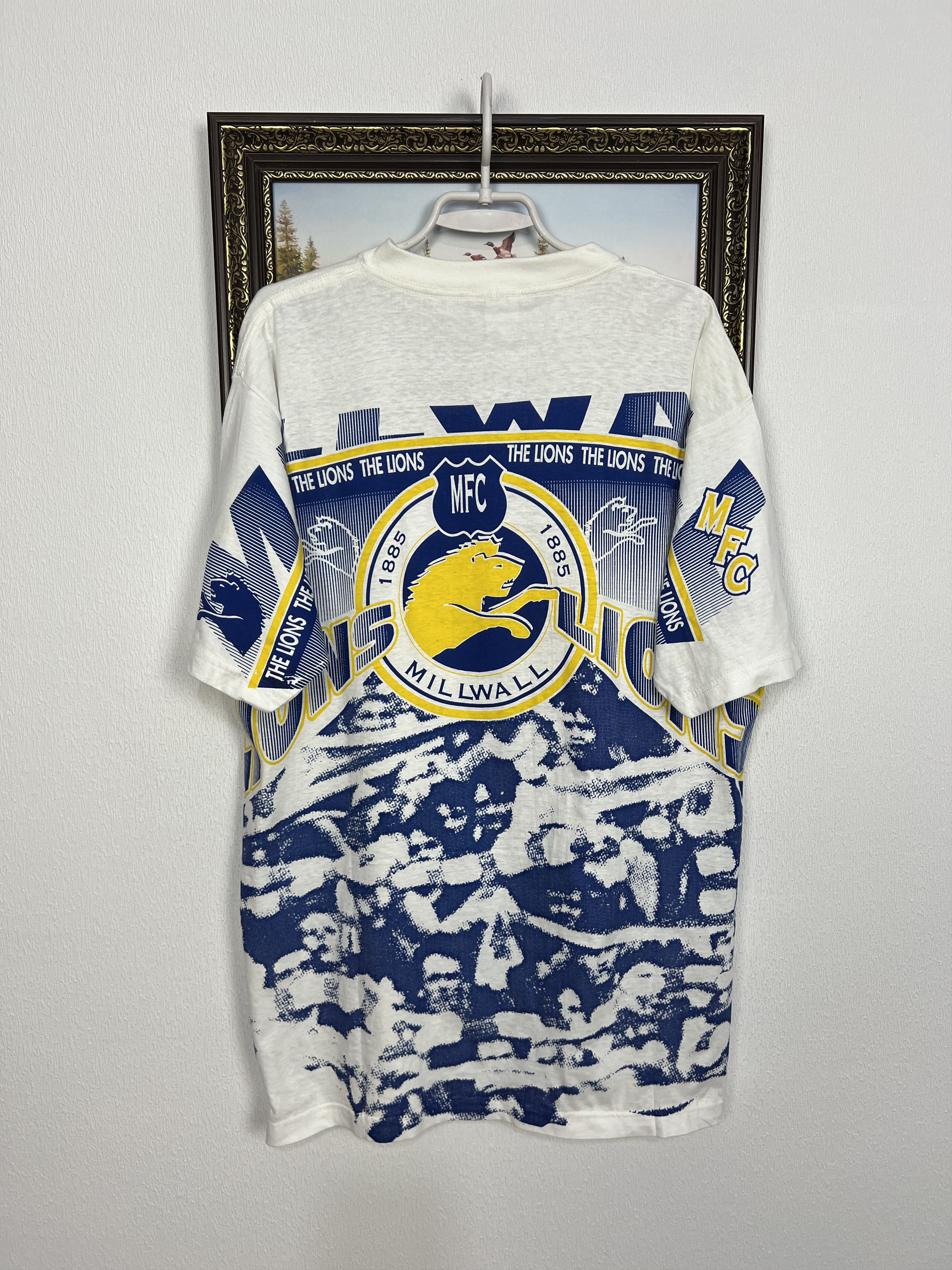 Vintage Millwall The Lions Football Shirt Soccer Over Print Jersey Size US XL / EU 56 / 4 - 9 Thumbnail