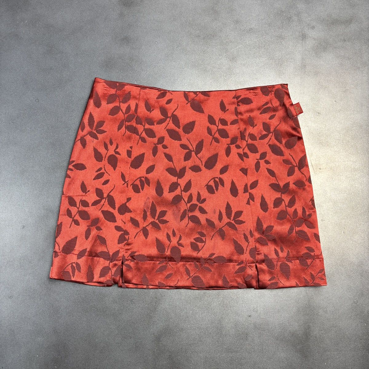 Kenzo × Vintage Vintage Kenzo Jungle Mini Skirt 1990s Satin Brocade Jacquard Size 30" / US 8 / IT 44 - 2 Thumbnail