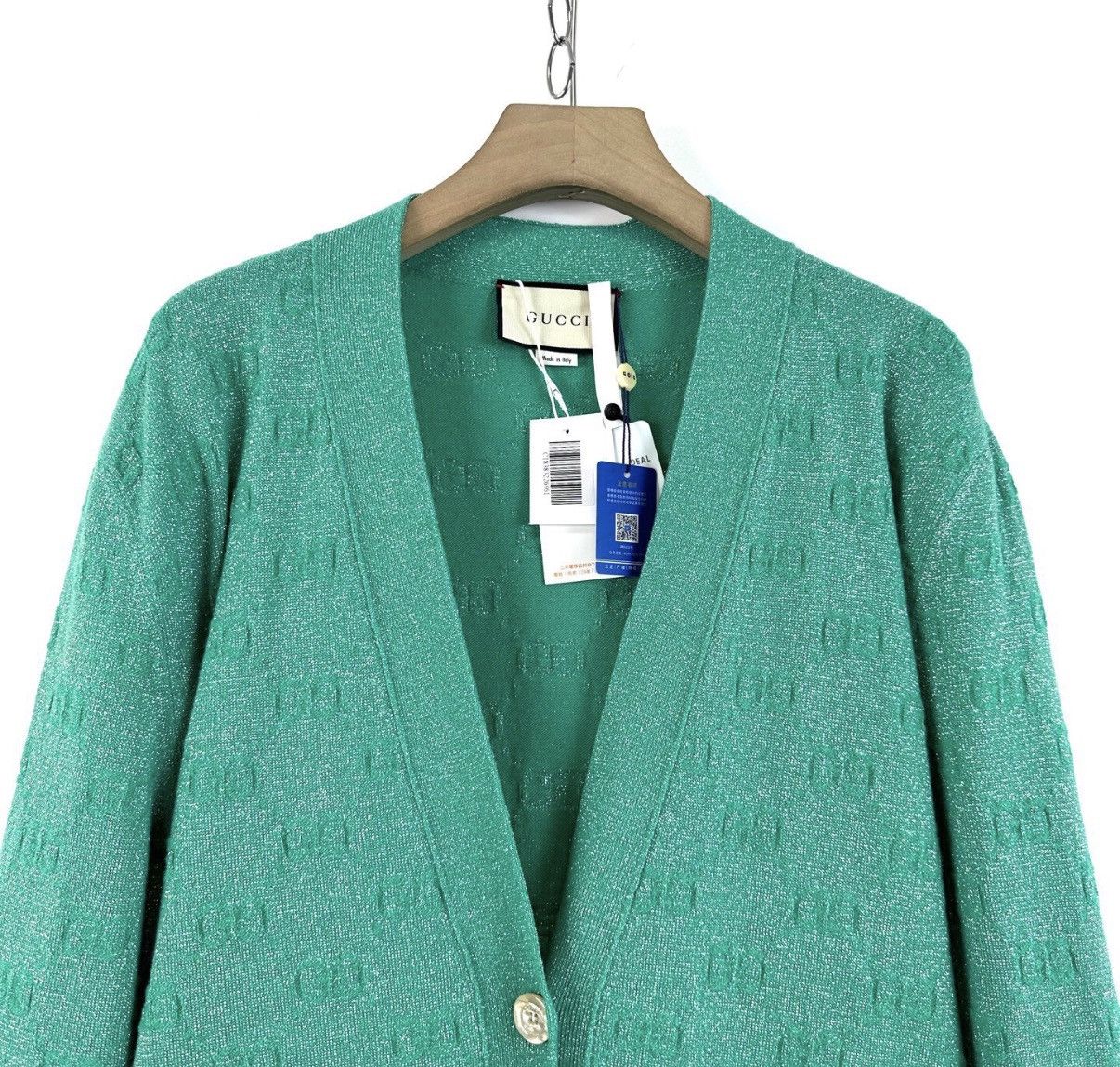 Gucci Gucci Double G Logo Long Sleeve Cardigan K12 Size M / US 6-8 / IT 42-44 - 3 Thumbnail