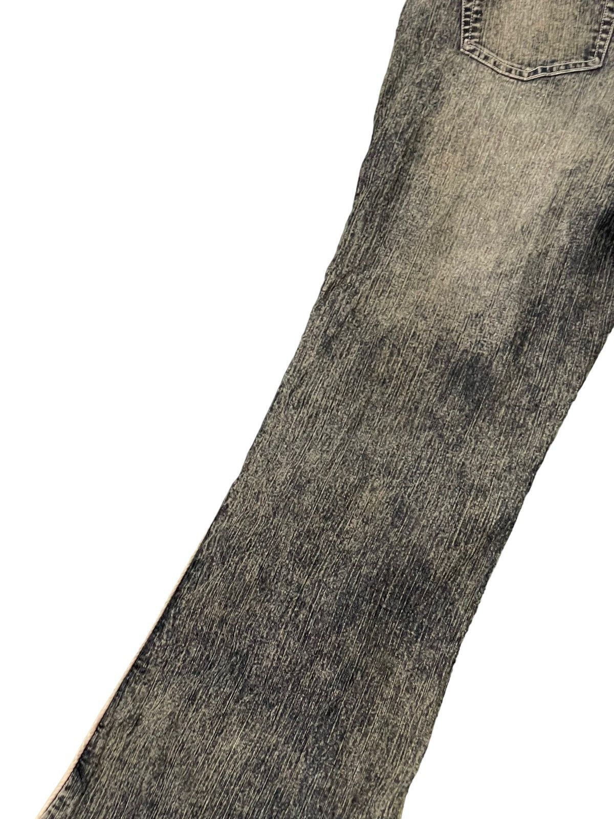 Japanese Brand Flare Jeans Jouer Aux Echecs Faded Stretch Thin Denim 7🟦9 Size US 35 - 16 Thumbnail