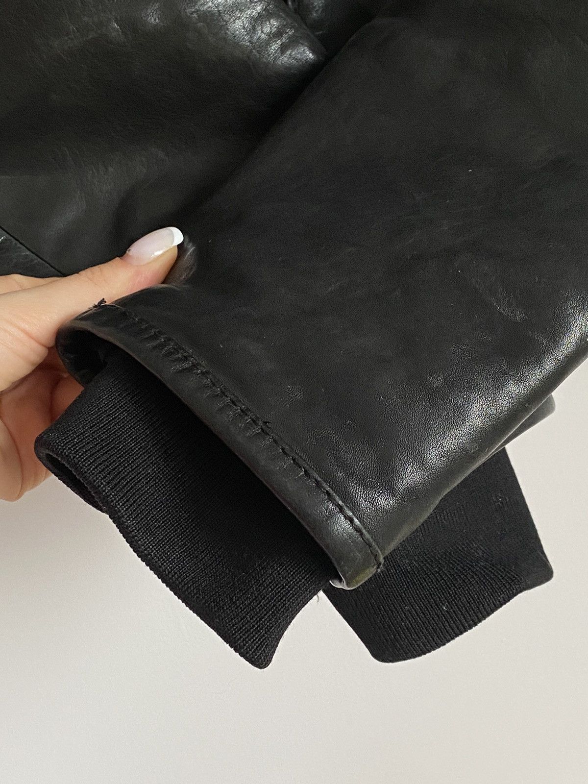 Prada Prada vintage black leather wool biker jacket Size US M / EU 48-50 / 2 - 6 Thumbnail