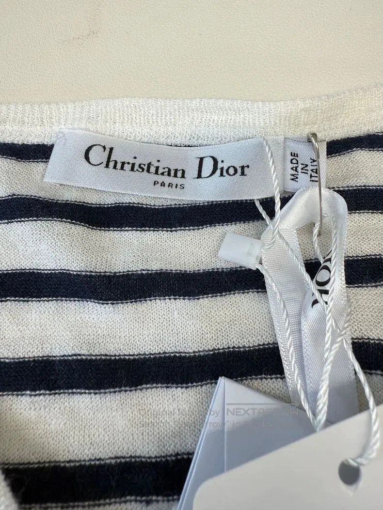 Dior Dior Striped Long Sleeve Linen T. Size US M / EU 48-50 / 2 - 3 Thumbnail