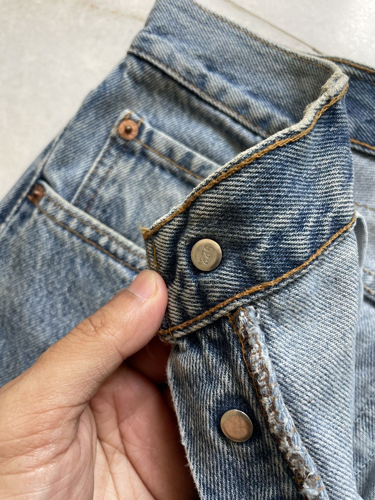 Levi's Vintage 90s Levis 501 Blue Washed Jeans 32x32 Size US 32 / EU 48 - 6 Thumbnail
