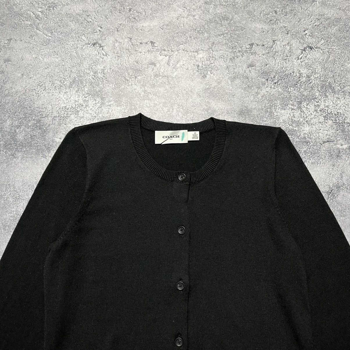 Coach Coach Black Cardigan Sweater Luxury Designer Size XS / US 0-2 / IT 36-38 - 2 Thumbnail