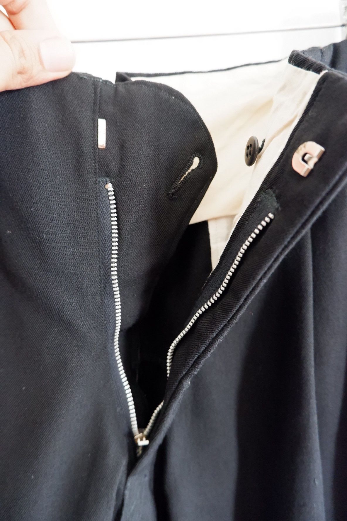 Japanese Brand 90s Wool Gabardine Hakama Pants Like Yohji Yamamoto Size US 30 / EU 46 - 3 Thumbnail