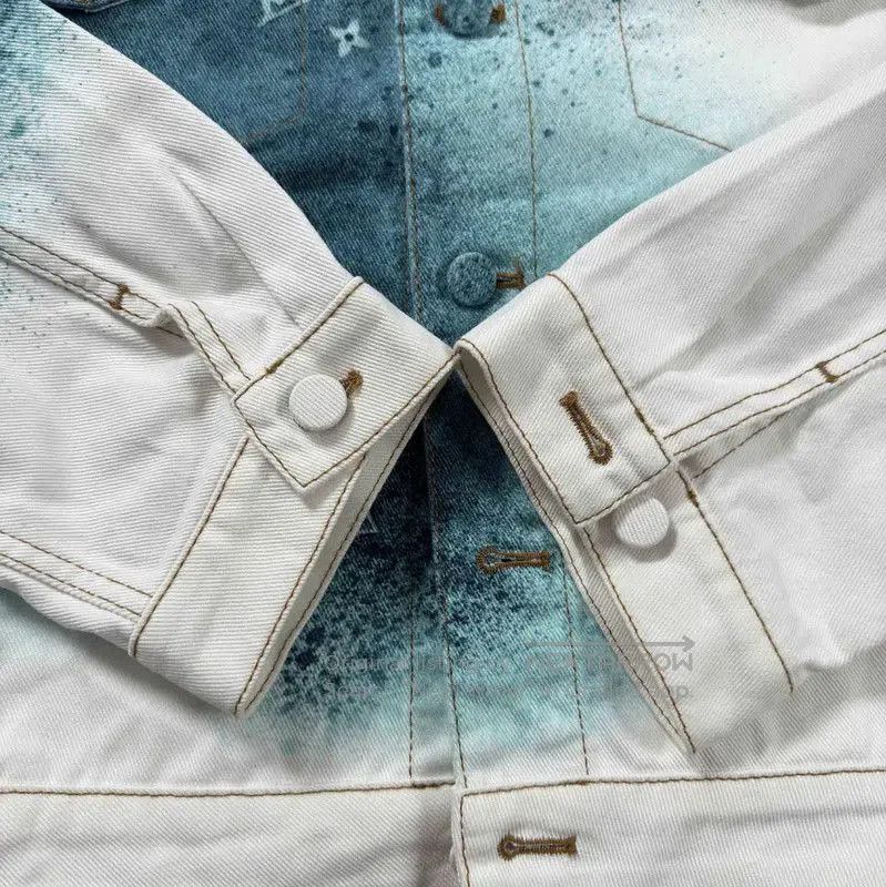 Louis Vuitton Louis Vuitton Men's White Cotton Jacket with Color Splash . Size US M / EU 48-50 / 2 - 7 Thumbnail