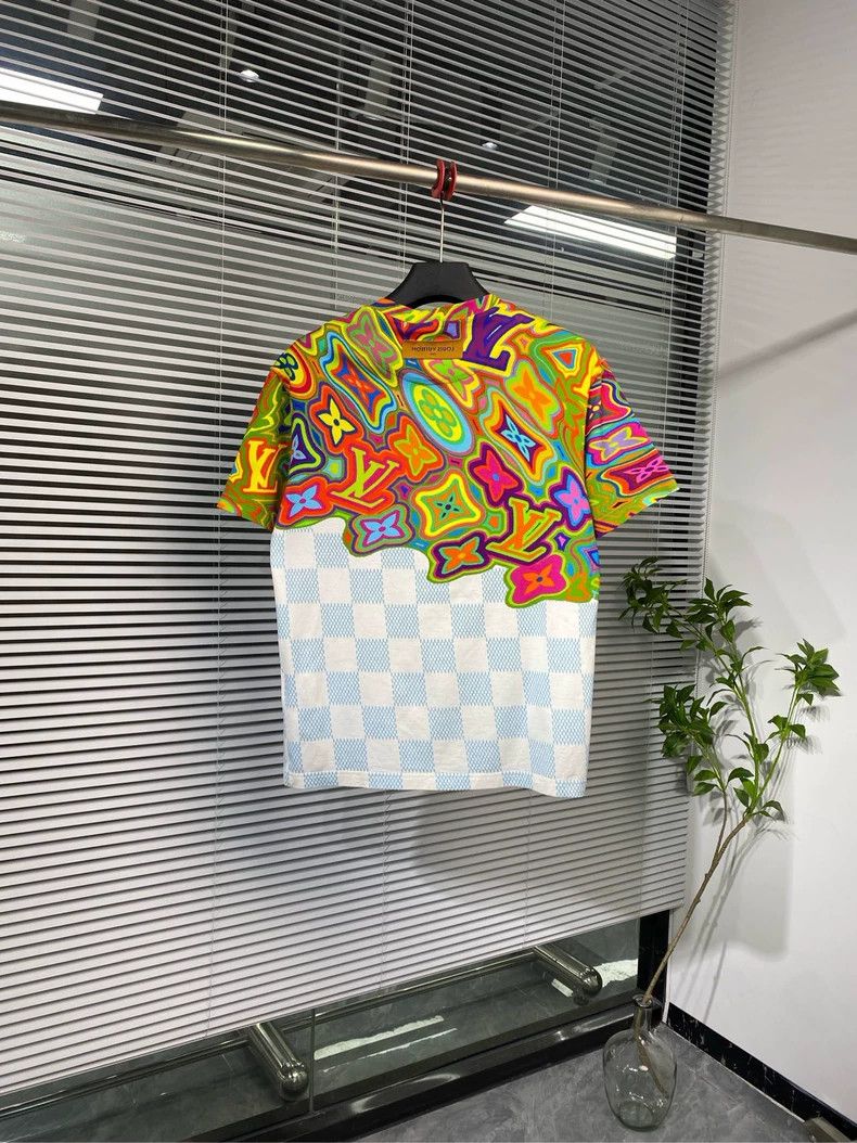 Louis Vuitton Louis Vuitton Color dissolve logo checkerboard short sleeve Size US L / EU 52-54 / 3 - 2 Thumbnail