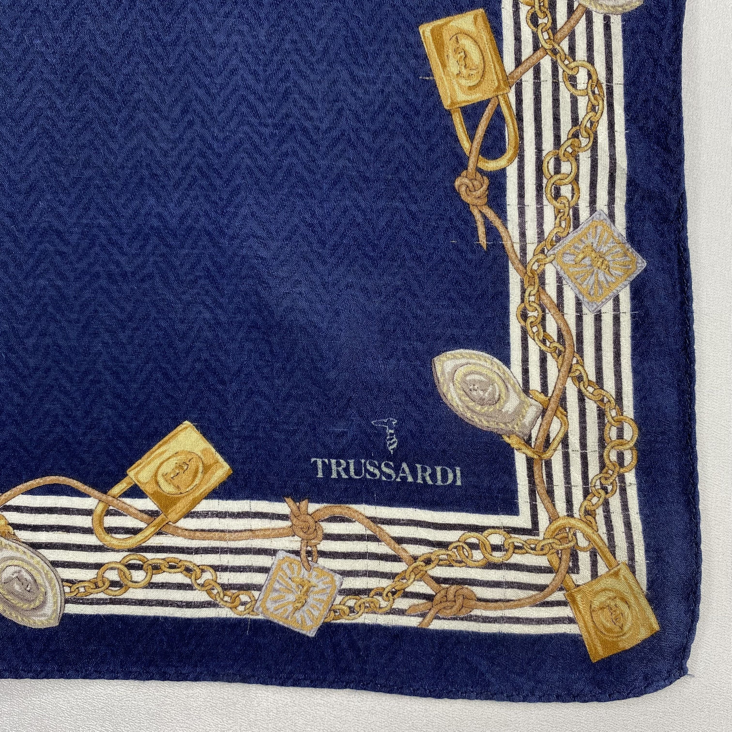 Trussardi × Vintage Trussardi Neckerchief / Bandana / Handkerchief-P553 Size ONE SIZE - 3 Thumbnail