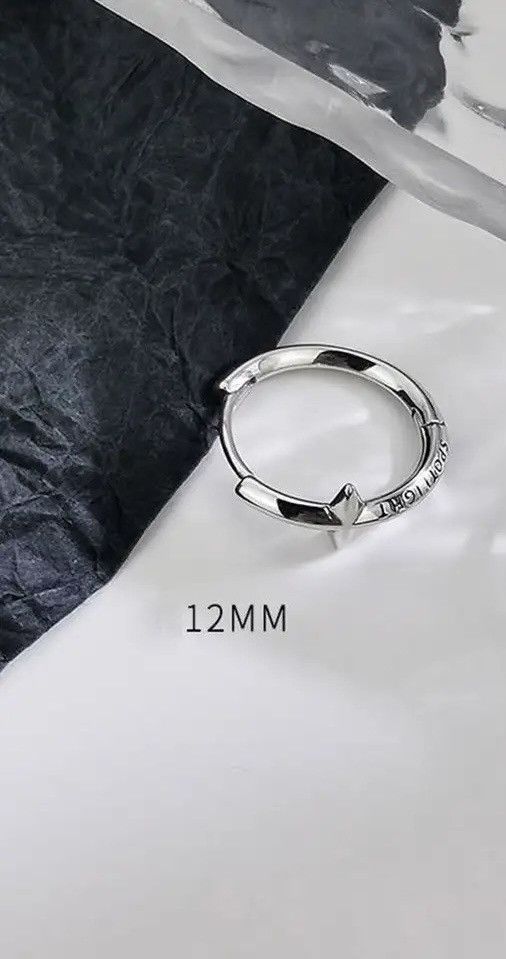 Jewelry × Vintage Unisex Stainless Steel Simple Small Cross Star Earrings Size ONE SIZE - 4 Thumbnail