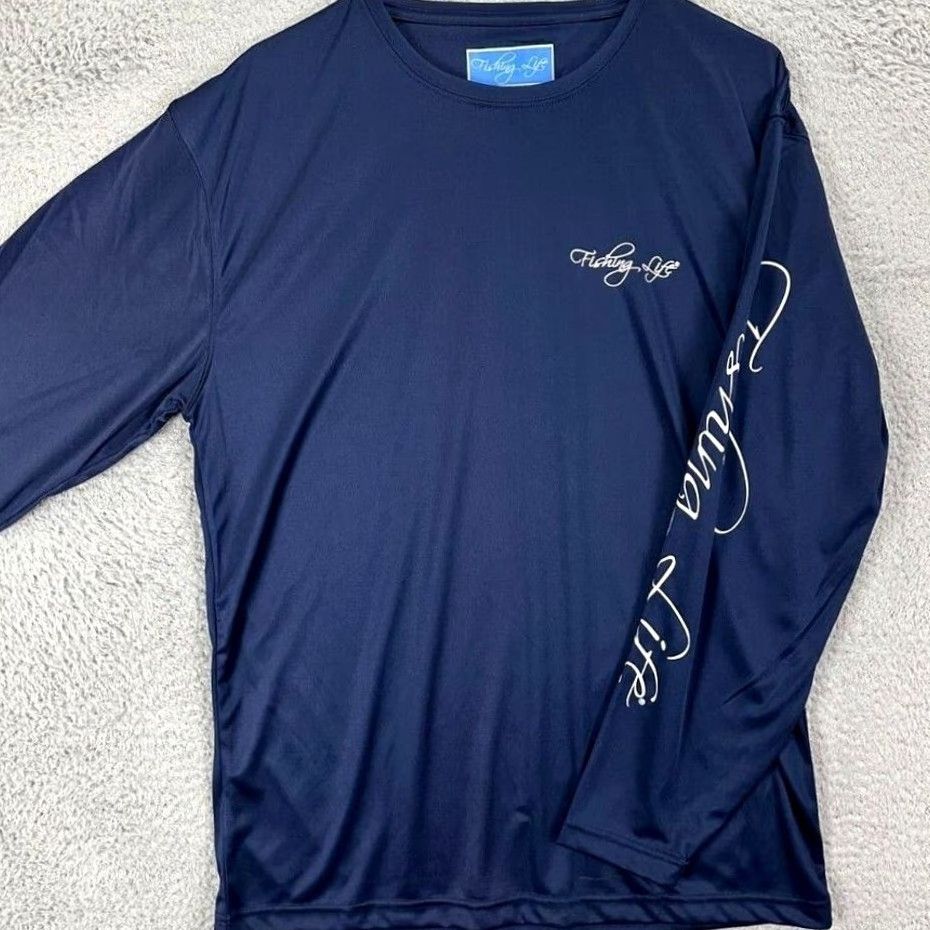 Alife Fishing Life T-Shirt Men Medium Navy Blue Graphic Fisherman Long Sleeve EUC Size US M / EU 48-50 / 2 - 2 Thumbnail