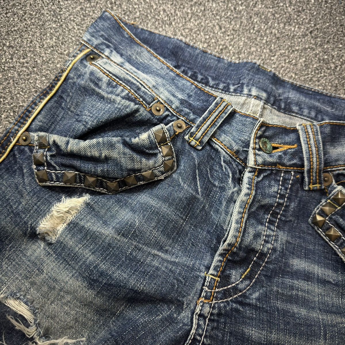 Le Grande Bleu (L.G.B.) 90s Flared Studded Opium Studio PR Denim Undercover Style Size US 32 / EU 48 - 14 Thumbnail