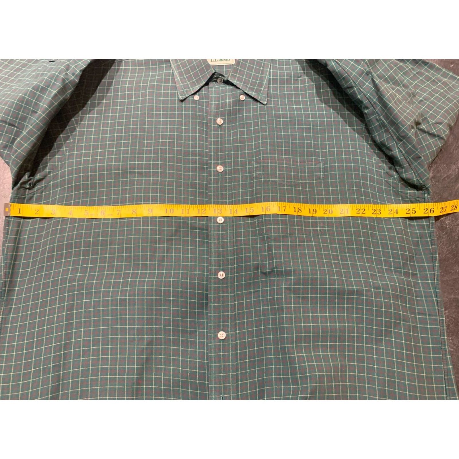Vintage L.L. Bean Dress Shirt Men 17 Regular Cotton Blue Long Sleeve Button-Down Preppy Oxford Size 46R - 7 Thumbnail