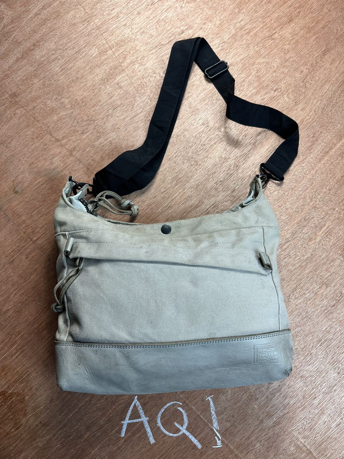 image of Porter Tokyo Sling Bag Nice Design in Grey, Men's