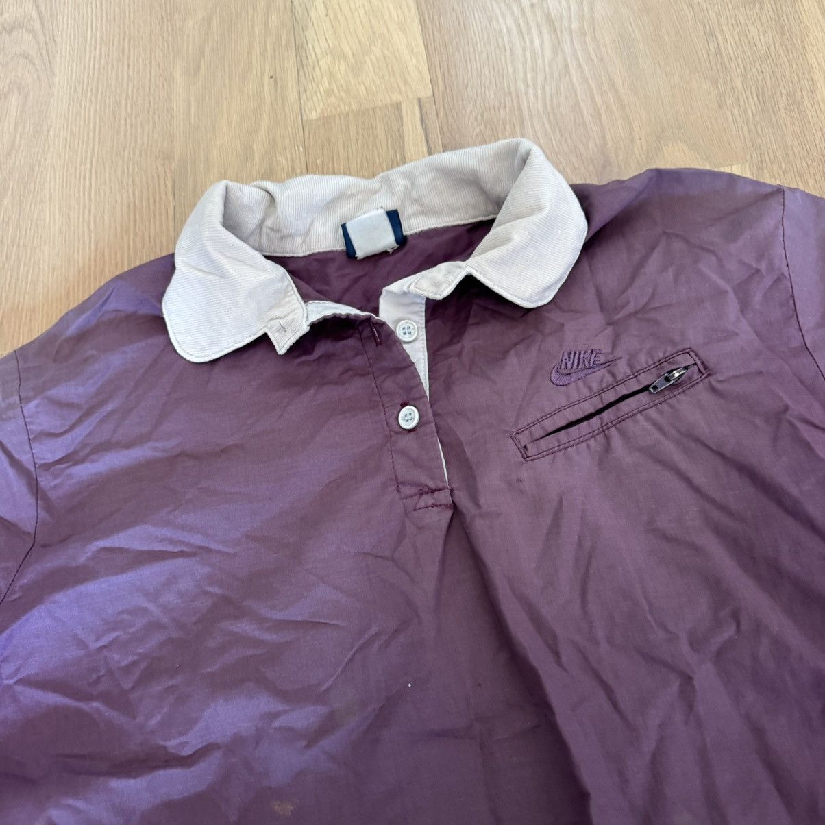 Nike Vintage 80s Nike Retro Sport Windbreaker Polo Shirt Size L / US 10 / IT 46 - 4 Thumbnail