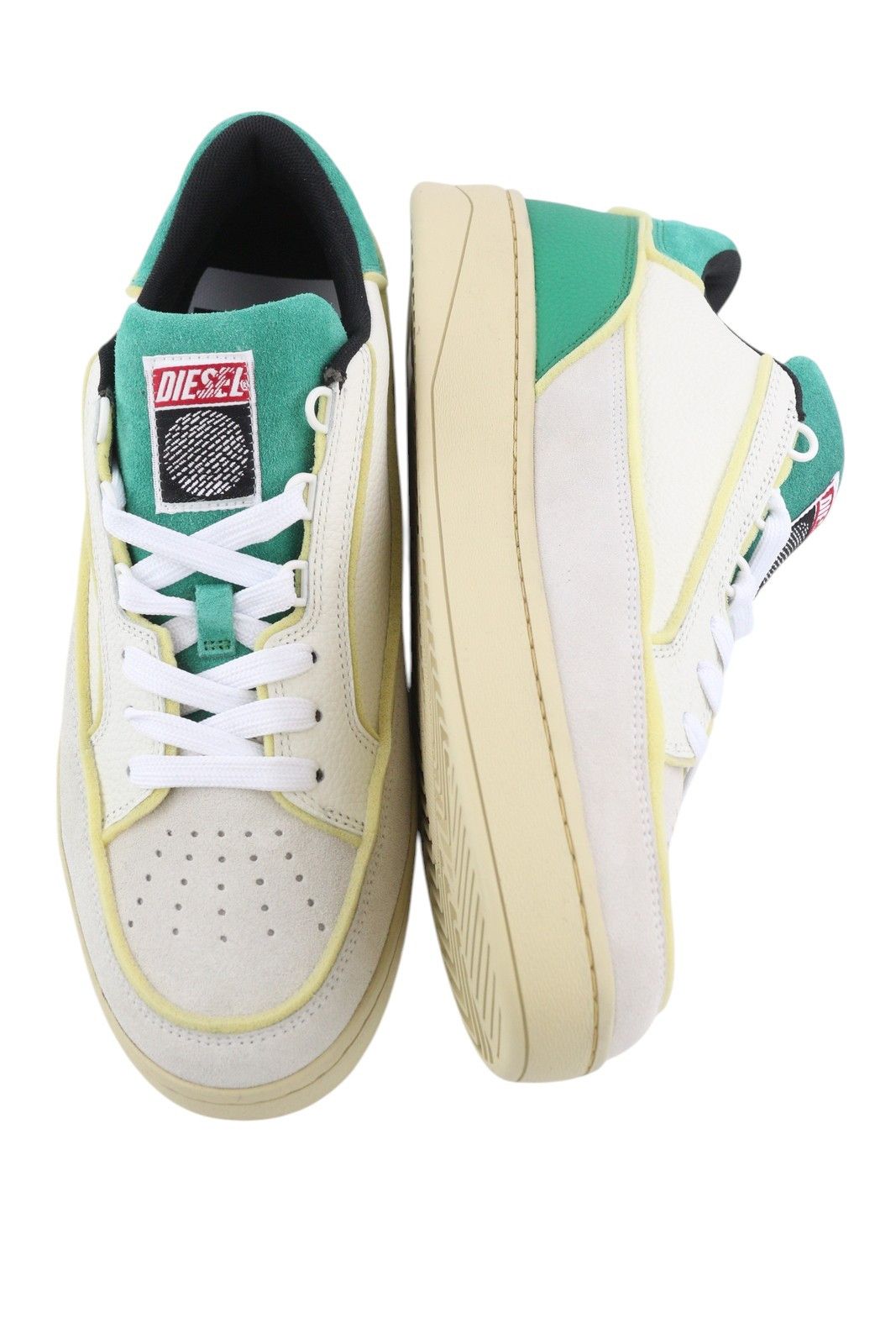 Diesel S-SINNA LOW EU45 White Leather Low Top Logo 41105 Size US 12 / EU 45 - 6 Thumbnail