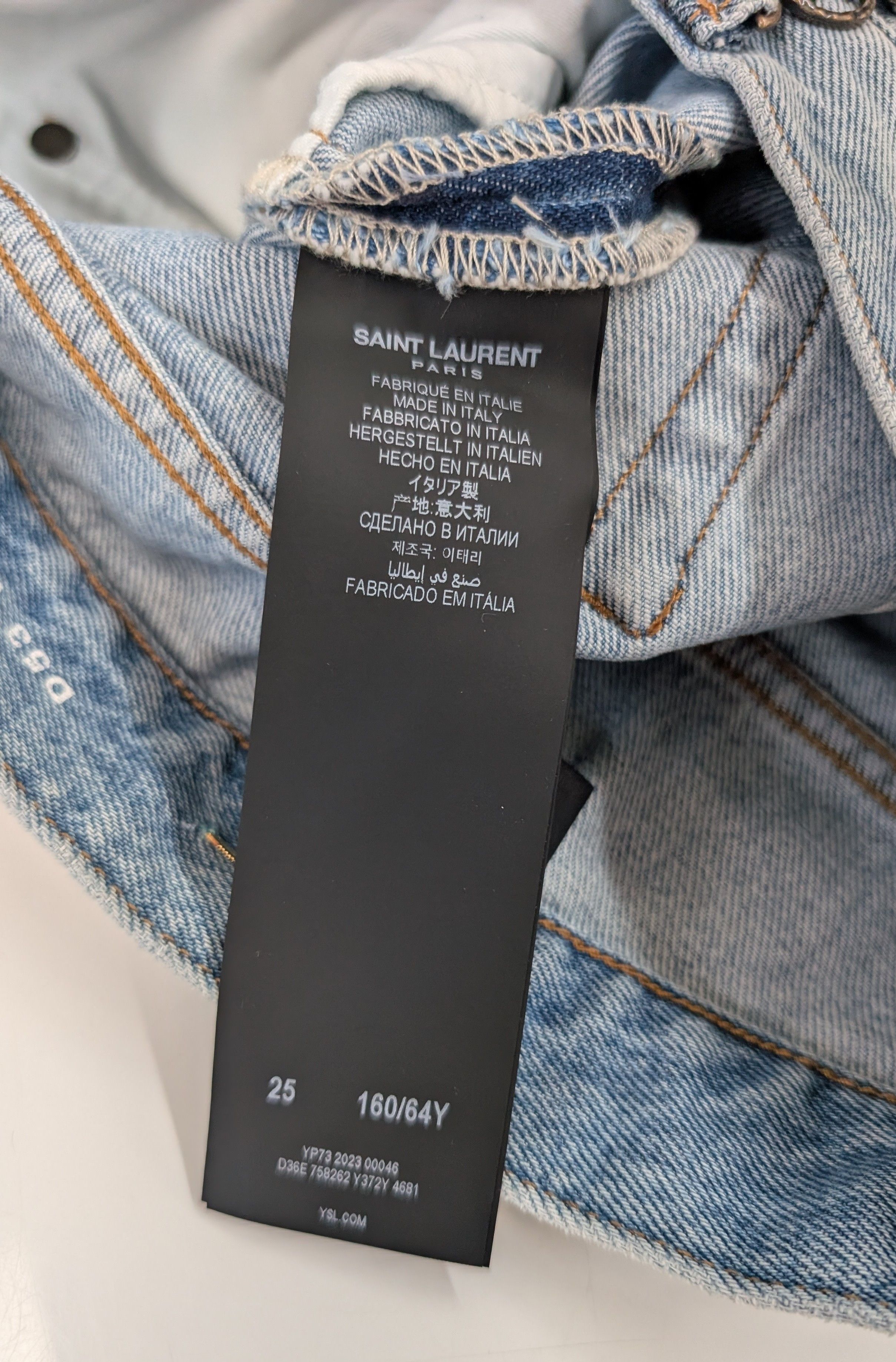 Saint Laurent Paris Saint Laurent Women's Tapered Jeans Size 25" / US 0 / IT 36 - 6 Thumbnail
