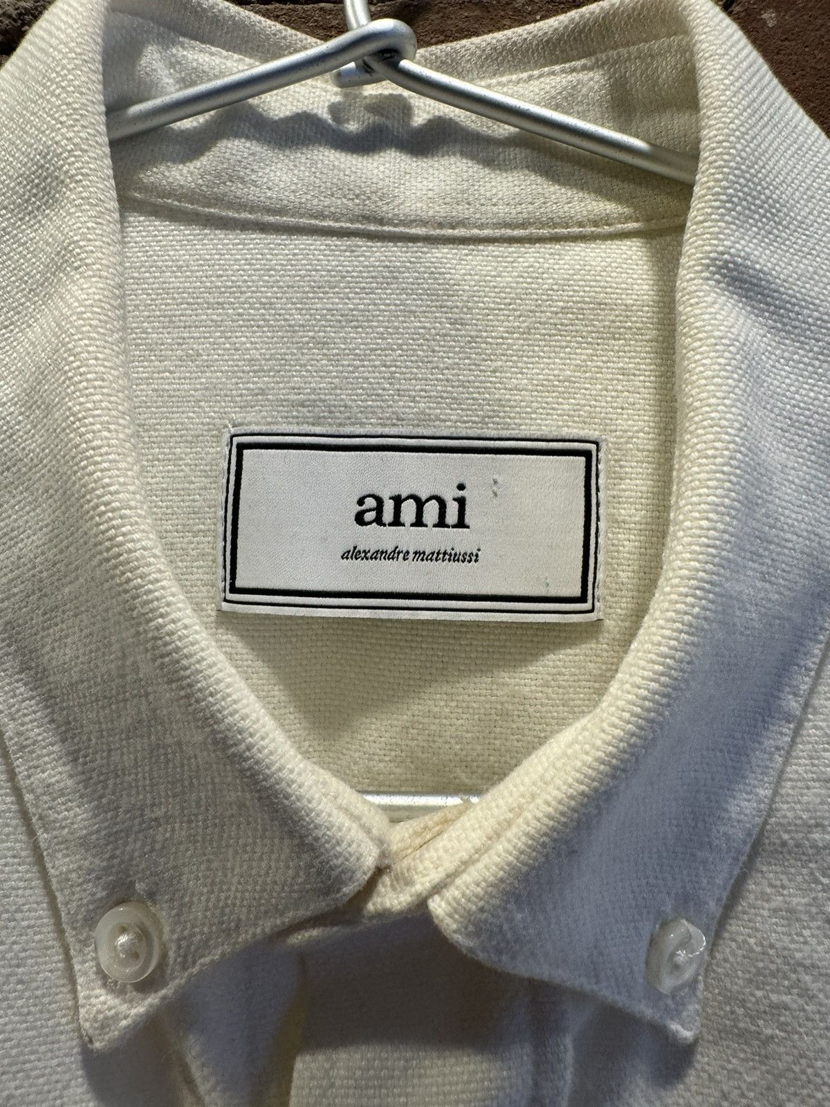 AMI White Ami Embroidered “A” Button-up Shirt Size US S / EU 44-46 / 1 - 2 Thumbnail