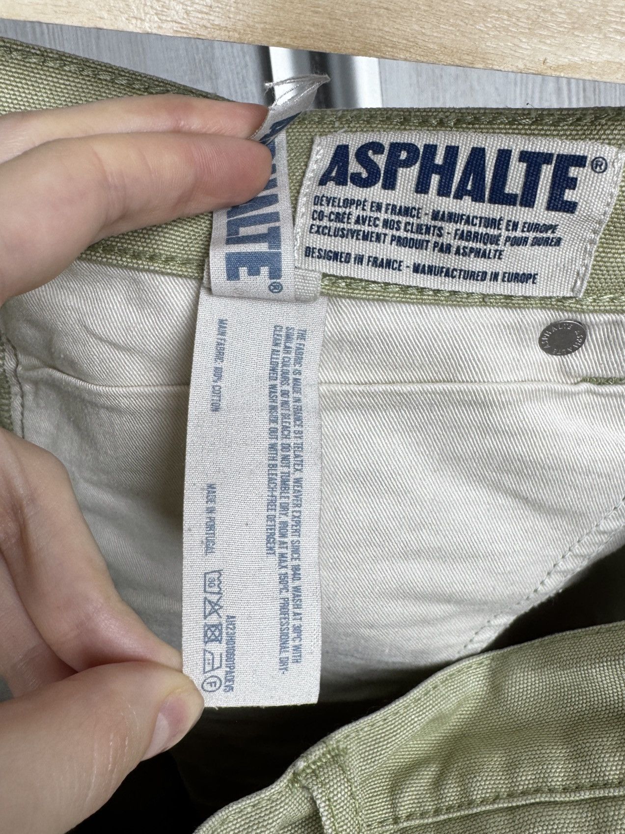 Asphalt Asphalte Beige/Green Denim Twill style Cotton pants Size US 36 / EU 52 - 11 Thumbnail