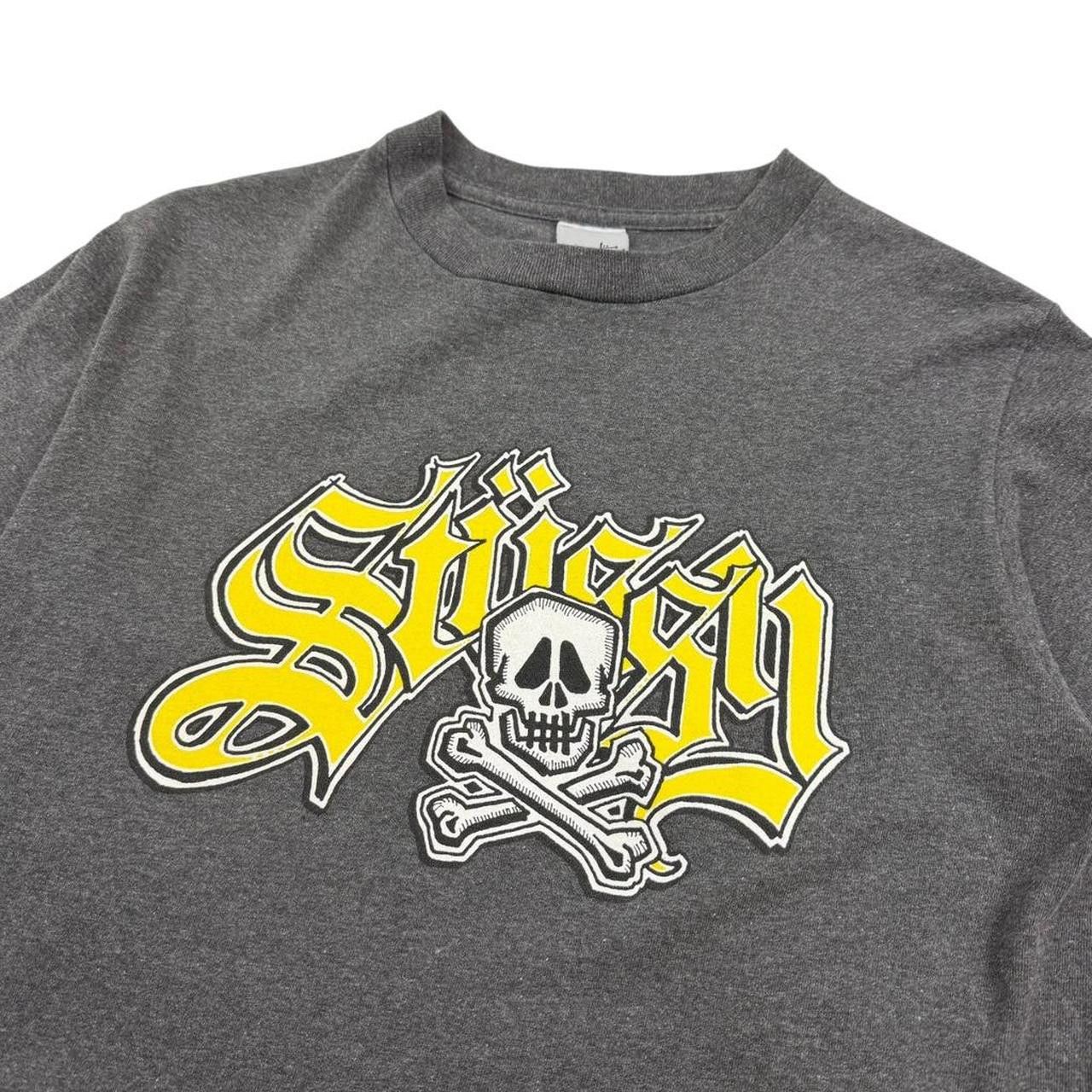 Stussy Vintage 2000s Stussy Skull Gothic Spellout T-Shirt - Small Size US S / EU 44-46 / 1 - 2 Thumbnail
