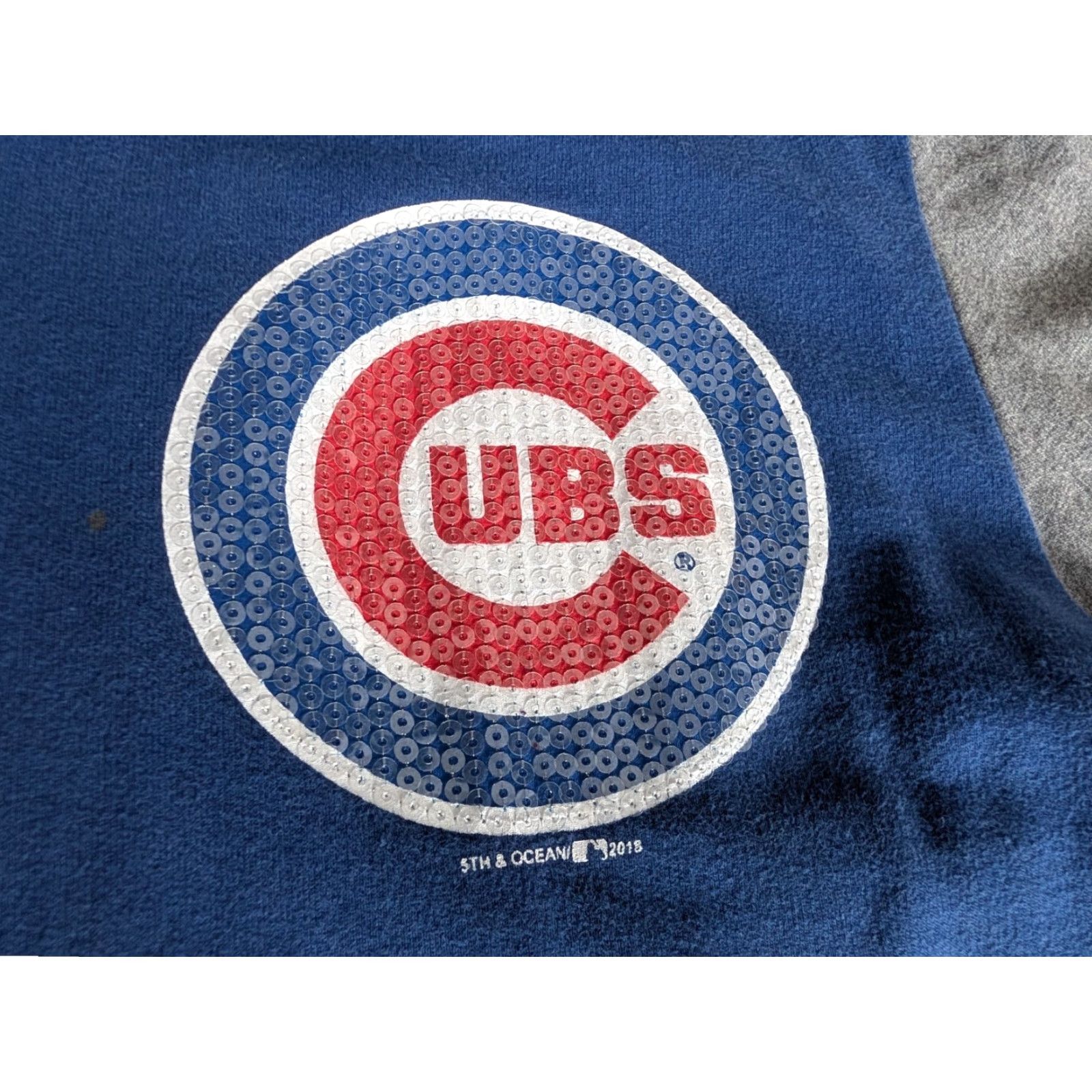 New Era VINTAGE Chicago Cubs New Era Women’s Full Zip Hooded Jacket Sequin Logo 2XL Striped Size XXL / US 16-18 / IT 52-54 - 3 Thumbnail