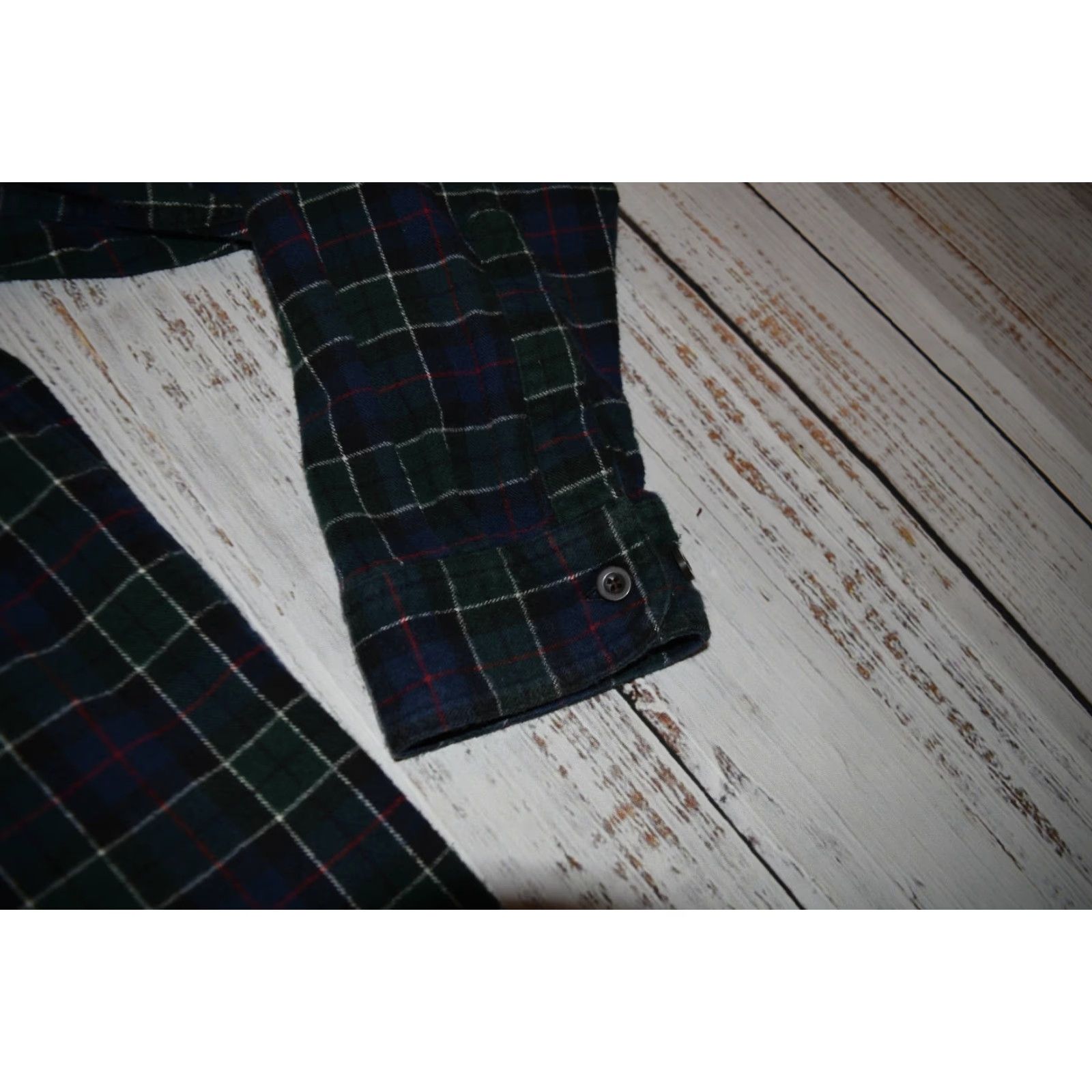 Vintage LL BEAN Mens Shirt Flannel Button-Up Plaid Long Sleeve Dark Green Blue Red XL Outdoors Size US XL / EU 56 / 4 - 3 Thumbnail