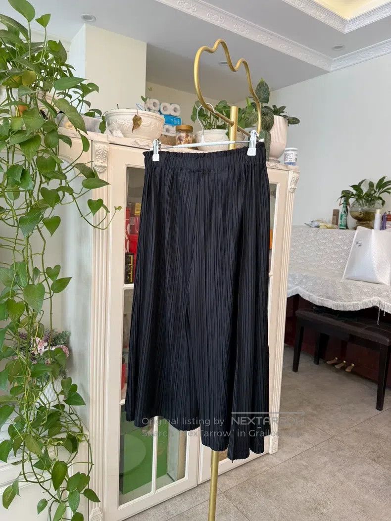 Issey Miyake Issey Miyake size:3 Black Wide-leg Trousers Size 31" - 7 Thumbnail