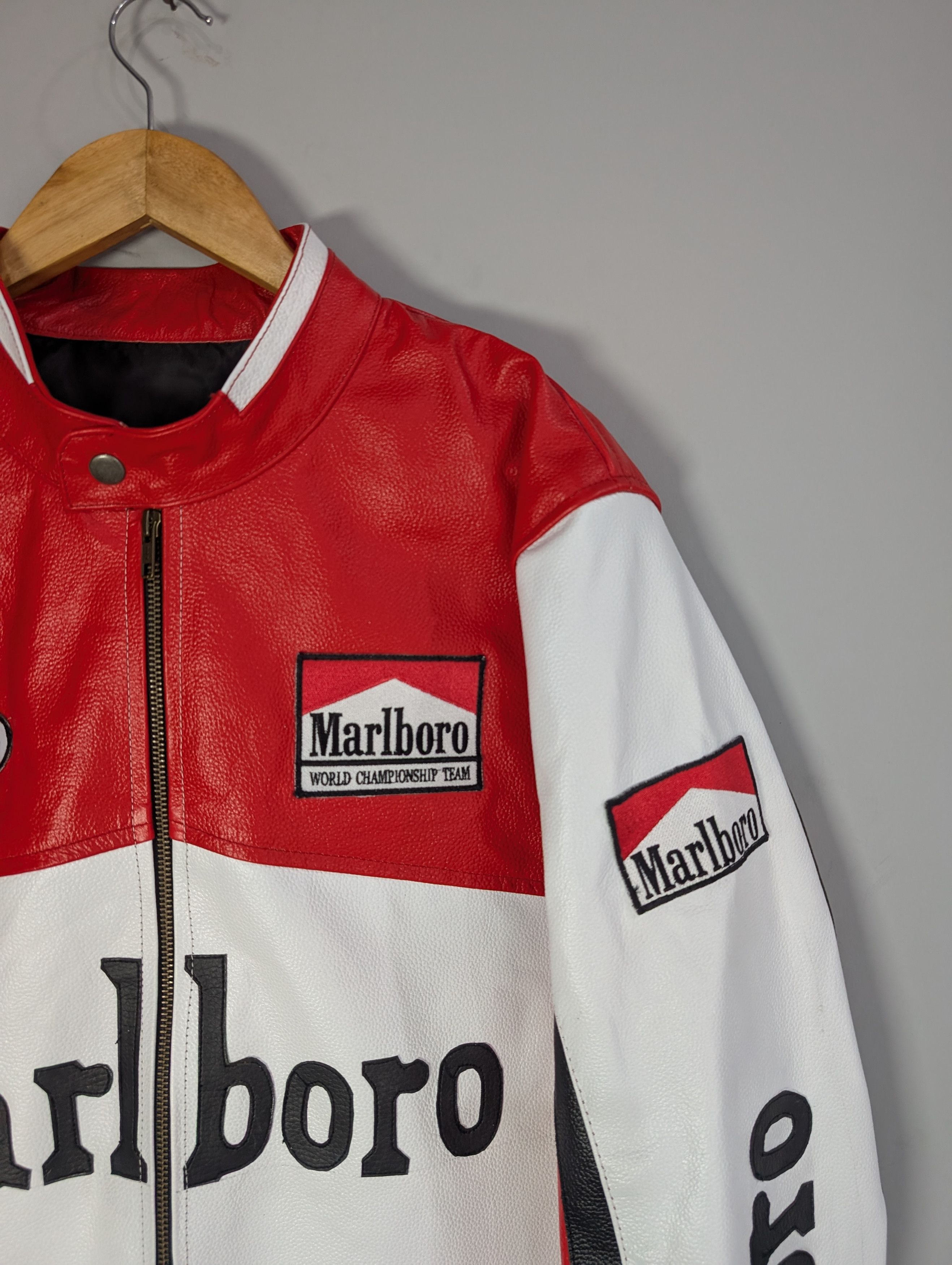 Vintage 🔥Marlboro🔥 Vintage F1 Racing Real Cowhide Leather Jacket Size US M / EU 48-50 / 2 - 5 Thumbnail