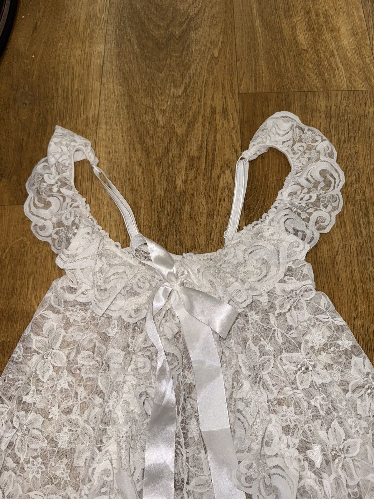 Vintage MESH CORSET BRA BLOUSE GUIPURE TIE TANK TOP Size S / US 4 / IT 40 - 4 Thumbnail