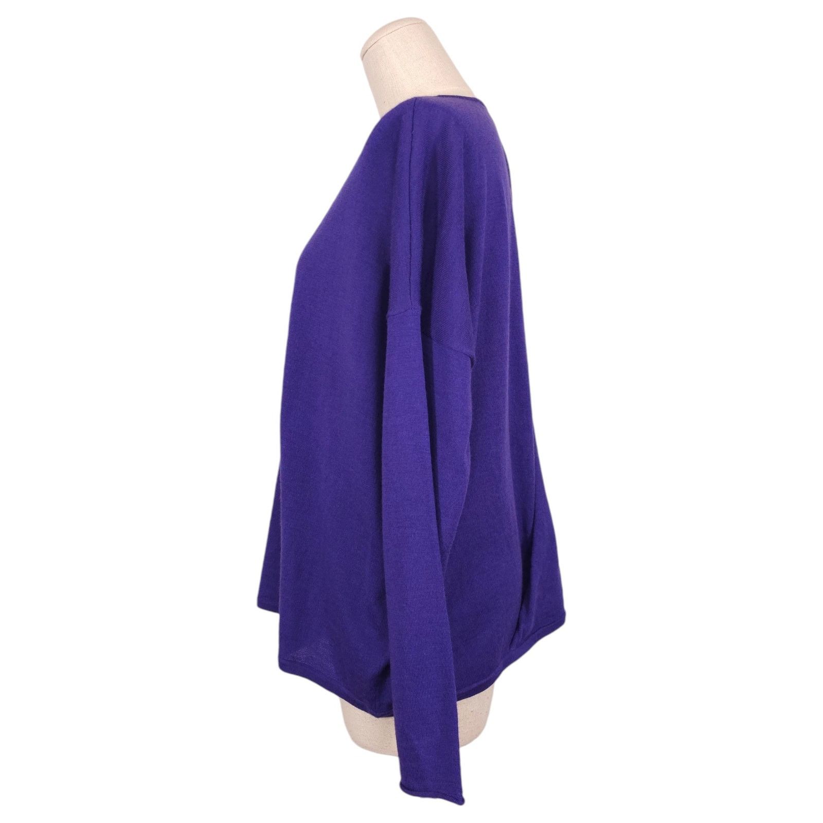 Eileen Fisher Eileen Fisher Merino Wool Open Back Sweater Purple Sz Medium Size M / US 6-8 / IT 42-44 - 3 Thumbnail