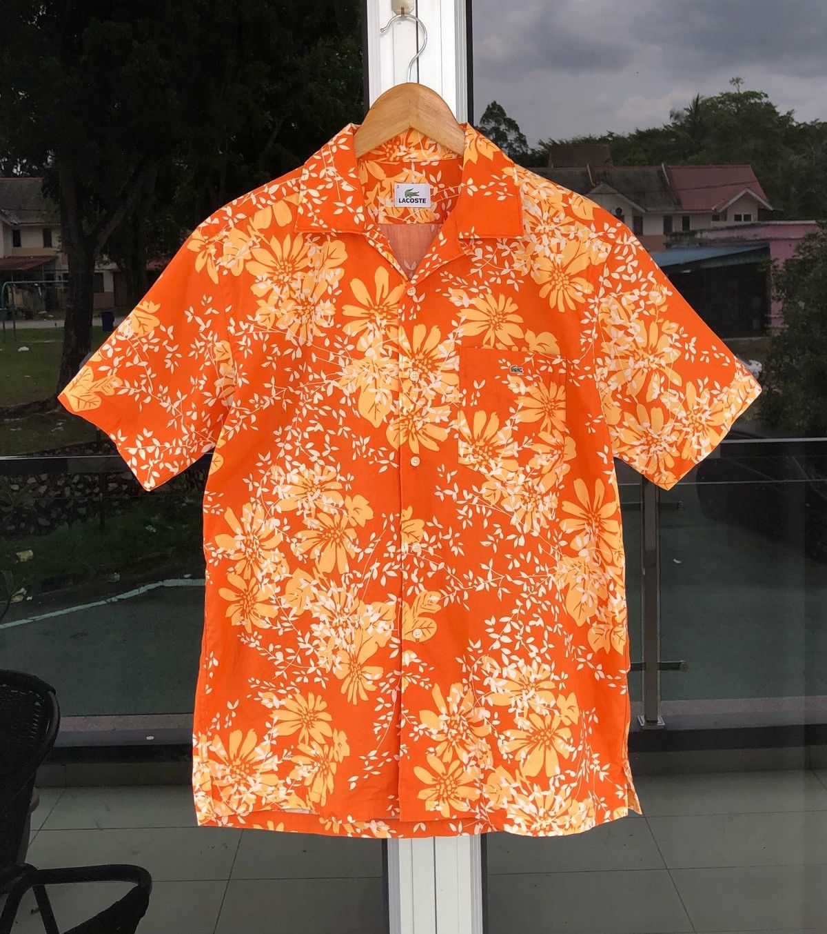 Lacoste LACOSTE Botanical Pattern Open Collar Shirt Aloha Size US M / EU 48-50 / 2 - 1 Thumbnail