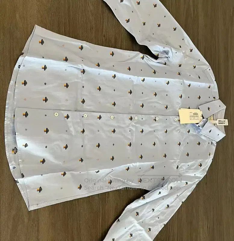 Dior Dior Light Blue Cotton Embroidered Men's Shirt . Size US M / EU 48-50 / 2 - 5 Thumbnail
